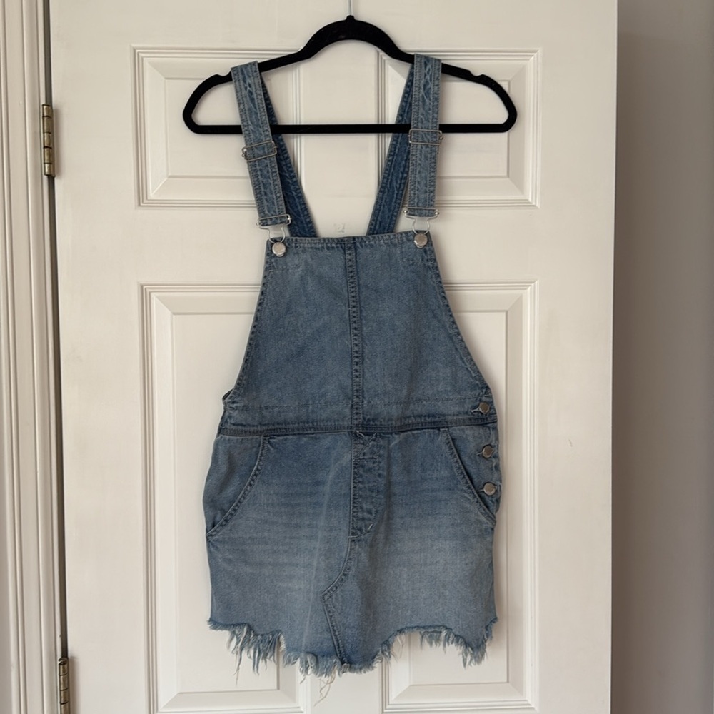 Free People Torn Up Denim Jumper - Picture 8 of 12